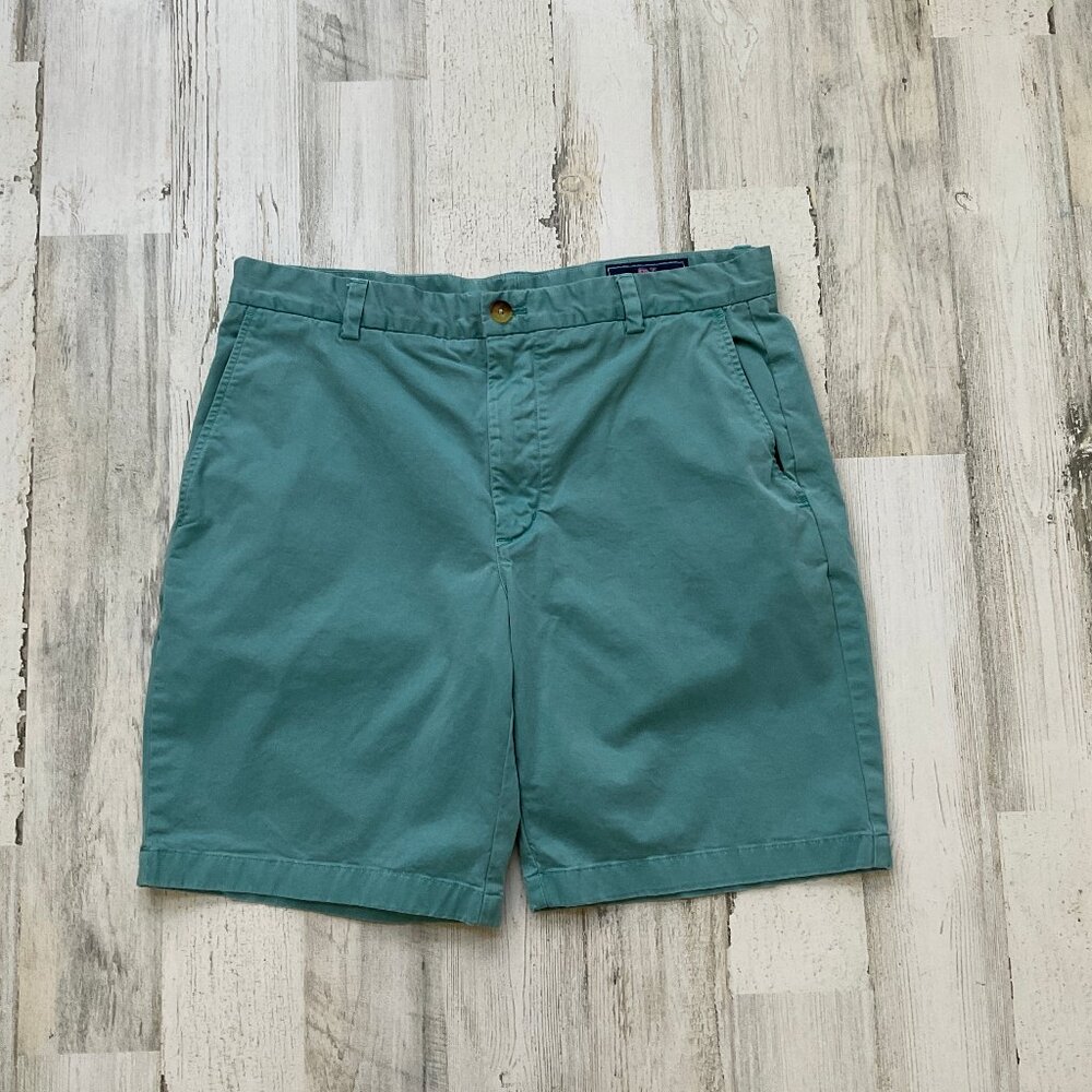 CLEARANCE! Vineyard Vines Waist Size 38 9" Stretch Breaker Shorts Light Green